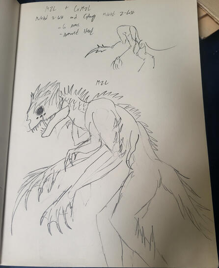 MZL, the code I had used for the final mutation stage of a type of zombie-like monster I had planned on introducing in the first game. MZL, the code I had used for the final mutation stage of a type of zombie-like monster I had planned on introducing in the first game.